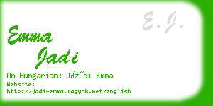 emma jadi business card